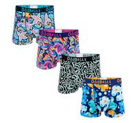 OddBalls | Mens Boxers Multipack | 4 Pack | Classic Fit | Mens Underwear | Hipster Boxer Shorts | Cotton Boxers | Elastic Waistband | Blue Bundle | X-Large