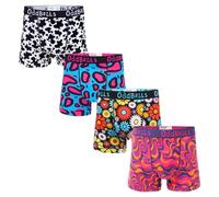 OddBalls | Mens Boxers Multipack | 4 Pack | Classic Fit | Mens Underwear | Hipster Boxer Shorts | Cotton Boxers | Elastic Waistband | Favs Bundle | Small