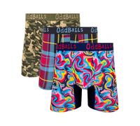 OddBalls Men's 'Dynamic' Patterned Bamboo Boxer Shorts - 3 Pack | Size: Medium OddBalls Multicolor M