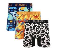 OddBalls Men's Patterned Bamboo Boxers - 3 Pack | Size: 3XL OddBalls Multicolor 3XL