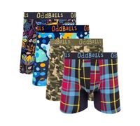 OddBalls Men's 'Summit' Patterned Bamboo Boxer Shorts - 4 Pack | Size: 2XL OddBalls Multicolor 2XL