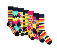 OddBalls | Sock Multipack | 7 Pack | Mens & Womens | Colourful Cotton Socks | Work Socks | Elasticated Ankle | Random 7 Bundle | Size 1-2