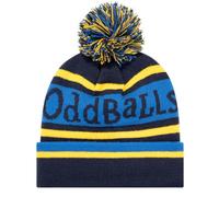OddBalls Unisex Bobble Hat | Winter Hat for Adults | Navy, Royal & Yellow