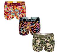 OddBalls | Womens Boxers Shorts Multipack | 3 Pack | Womens Underwear | Knickers | Cotton Boxers | Elastic Waistband | Pattern Fusion Bundle | Size 18