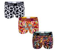 OddBalls | Womens Boxers Shorts Multipack | 3 Pack | Womens Underwear | Knickers | Cotton Boxers | Elastic Waistband | Fiery Bundle | Size 18