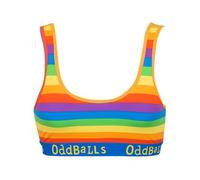 OddBalls | Womens Bralette | 1 Pack | Womens Underwear | Sports Bras | Everyday Low Back Bra | Seamless & Wireless | Rainbow | X-Small