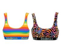 OddBalls | Womens Bralettes Multipack | 2 Pack | Womens Underwear | Sports Bras | Everyday Low Back Bra | Seamless & Wireless | Radiant Bundle | 3XL-Large