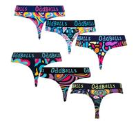 OddBalls | Womens Thongs Multipack | 6 Pack | Womens Underwear | Knickers | Cotton Thong | Mystic Realms Bundle | Size 20