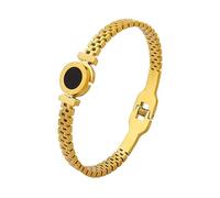 OdDdot Classic Roman numerals Black Titanium Steel Gold Chain Charm Bracelet For Women Jewelry Trendy Simplicity Romantic Bracelets