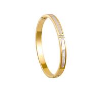 OdDdot Inlaid Shell Gold Titanium Steel Bangle Light Luxury Jewelry For Women Exquisite Casual Romantic Sweet Bangle Gift