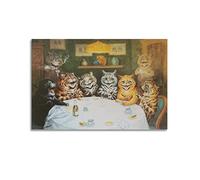 OdDdot Louis Wain Painter's Artwork - (Cat in The Bar) Printing Posters Decorative Painting Canvas Wall Art Living Rooms Bedroom Painting 12x18inch(30x45cm)