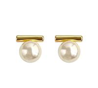 OdDdot Minimalist White Grey Imitation Pearl Pendant Earrings Light Luxury Jewelry Daily Wear for Women Personality Elegant Earrings