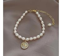 OdDdot Natural Pearl String Opal Star Pendant Charm Bracelet For Women Trendy Jewelry Party Light Luxury Bracelet