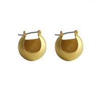 OdDdot S925 Silver Trendy Frosted Brushed Spherical Gold Silver Earrings New Jewelry For Women Simple Elegant Personality Earrings