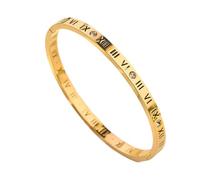 OdDdot Trendy Classic Roman Digital Titanium Steel Rose Gold Silver Gold Bangle Jewelry Classic and Unique Bangle Birthday Gift