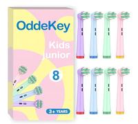 OddeKey Kids Replacement Heads Compatible with Braun Oral B Kids Electric Toothbrush, Extra Soft Replacement Toothbrush Heads for Gentle Care, Kids toothbrush heads are for ages 3+ and 6-12, 8 Count