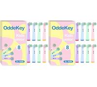 OddeKey Kids Toothbrush Heads Compatible with Braun Oral B Pro Kids, Pro Junior Electric Toothbrush, Extra Soft Bristles for Gentle Care, Replacement Heads for Ages 3+ and 6-12, 8 Count (Pack of 2)