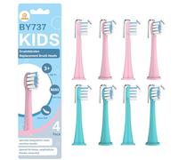OddeKey Kids Toothbrush Heads Compatible with Philips Sonicare Kids Electric Toothbrush, Extra Soft Bristles, Mini Replacement Brush Heads for Ages 3 to 12, Sensitive Toothbrush Heads, Pack of 8