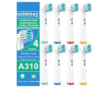 OddeKey Toothbrush Heads Compatible with Braun Oral B Electric Toothbrush, Precision Replacement Heads for Oral B Pro 3, Vitality Pro, Smart 6 Series, White, 8 Count