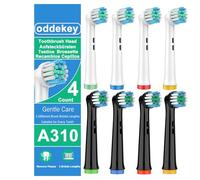 OddeKey Toothbrush Heads Compatible with Braun Oral B Electric Toothbrush, Precision Replacement Heads for Oral B Pro 3, Vitality Pro, Smart 6 Series, Blackwhite, 8 Count