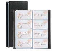 ODDerZZii Pu Leather Business Card Holders, Business Card Holder Wallet, Business Card Holders Display, The Business Card Holder for Men and Women Can Hold 400 Business Cards Book (Black)