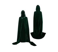 Oddfirm Hooded Cloak Velvet Cape Long Robe Medieval Robe Cosplay Costume for Vampire Witch Wizard Magician Party Halloween Costume