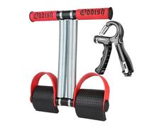 Oddish® Double Spring Tummy Trimmer with Adjustable Hand Grip Strengthener With Counter Combo Pack- Ab Exercise Equipment for Home Workout, Core & Arm Training for Men & Women (MAROON)