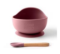 Oddly Perfect TidyTots Bowl and Spoon Set | 100% BPA-Free Silicone | Child-Friendly, Durable & Reusable | Dishwasher & Microwave Safe | Non-Toxic & Easy to Clean (Pink Berry)