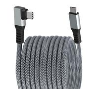 OddMart 3 Meters VR Link USB C to USB C Charging Cable for Meta Quest 3S 3 2 Pro & Pico 4 Ultra Steam Gaming, 5Gbps Data & 3A Fast Charging 90 Degree Angle Nylon Braided USB3.1 TypeC Cable
