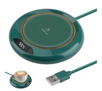 OddMart Coffee Mug Warmer for Desk with 3 Temperature Setting & LED Display | Smart Cup Warmer 45-75°C Portable USB Beverage with 8h Auto Shut-Off Smart Touch for Home Office Coffee Tea Milk, Green