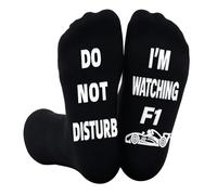 OddMart F1 Socks for Men, Do Not Disturb I'm Watching F1 Funny Novelty Sock Formula 1 Gifts for Dad Christmas Birthday Present for Men Teenage Boys Car Lovers