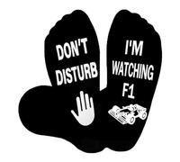 OddMart F1 Socks for Men, Don't Disturb I'm Watching F1 Funny Novelty Sock Formula 1 Gifts for Dad Christmas Birthday Present for Men Teenage Boys Car Lovers