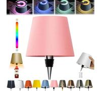 oddmmo Wireless Bottle Lamp, 2024 New Wireless Wine Bottle Light with Colorful Dimming, Rechargeable Touch Control Wine Bottle Lights, New LED Desk Lamp for Bedroom, Restaurant & Bar
