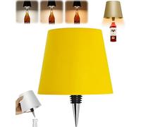 oddmmo Wireless Bottle Lamp, LED Wireless Wine Bottle Lamp Shade, Rechargeable Touch Control Wine Bottle Lights for Liquor Bottles, 3 Color Dimming LED Desk Lamp for Bedroom Restaurant & Bar