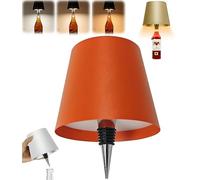 oddmmo Wireless Bottle Lamp, LED Wireless Wine Bottle Lamp Shade, Rechargeable Touch Control Wine Bottle Lights for Liquor Bottles, 3 Color Dimming LED Desk Lamp for Bedroom Restaurant & Bar