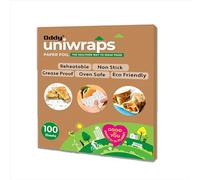 Oddy Uniwraps Food Grade Wrapping Paper Sheets | 10’’x12’’ Pack of 100 Pre-Cut Sheets | Bio-degradable & ISO Certified Paper | The Healthier Way to Wrap Roti, Parantha, Sandwich, Burger & More!