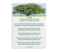Ode to an Eternal Forest Poetry Art Poster on Canvas for Refined Study Library and Heritage Home Decor(Framed,08x12inch(20x30cm))