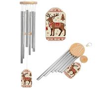 Ode to The Elk Wind Chimes Outdoor Large Deep Tone,Double Sided Wind Chime Sympathy Wind-Chime Personalized with 6 Tuned Tubes, Elegant Chime for Garden Patio Balcony and Home