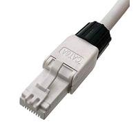 odedo 10x Crimp Connector Tool Free CAT 6A UTP RJ45 Network Connector Crimp Connector for Patch Cable Installation Cable up to 6.3 mm AWG 23-26 Tool-Free Installation with Gold-Plated Contacts