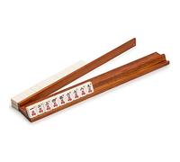 oden Mahjong Racks With Pushers, 18 Inches, Natural od Color, Set Of 4
