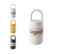 Odense Legodt Loop Tumbler 13.5oz with Lid and Handle - Insulated Tumbler with Leak-Resistant Lid - Double Stainless Steel Travel Coffee Mug, Water Bottle, Keeps Drinks Hot or Cold(Vanilla Cream)