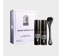 Odenson Beard Growth Kit - Beard Growth Serum Infused With Capilia Longa Complex And Aloe Vera For Fuller, Thicker Beard - Derma Roller For Facial Hair Growth For Men- Derma Roller Cleansing Spray