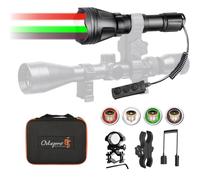 Odepro KL52 MAX Zoom LED Hunting Torch Rechargeable with White,Red,Green,IR850, Tactical Torcia with Remote Switch, 855m Beam Distance, IPX6 Waterproof Light for Hunting, Coyote, Hog, Varmint, Outdoor