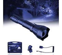 Odepro KL52IR-Pro 850nm IR Torch Zoom Adjustable LED Hunting Lamp Illuminator Focus Torches Tactical Flashlight with Stepless Dimmer Cable Switch for Night Vision Hunting Rabbit Foxes Deer