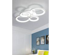 odern Circular LED Semi Flush Ceiling Light for Nordic Decor in White The hot sale White