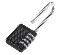 Oderra 4 Digit Combination Padlock, Black, Long Outdoor Padlock, Suitable for Lockers, Warehouses, Tool Boxes, Schools