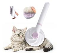Oderra Cat Brush, Short Haired Cat Brush, Plush Cleaning, Removable Handle, One-Touch Cleaning, 30cm, Fashion, White Silver