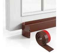 Oderra Insulating Door Draft Stopper - 100cm Weatherstripping for Entrance Doors, Blocks Cold, Noise and Humidity - Quick Installation - Brown - TPE Material