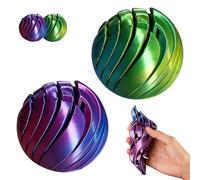 Odetina 3D Printed Fidget Ball Toy, Twistsphere Stress Relief Sphere - Hypnotic Gear Sphere Fidget, Pocket-Sized Desk Relaxation Tool for All Ages (BG)