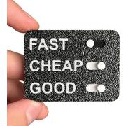 Odetina Business Dilemma Slider, 3D Printed Office Decision Tool, Fast Cheap Good Trade-off Accessory for Entrepreneurs Engineers Designers, Boardroom Icebreaker Gift